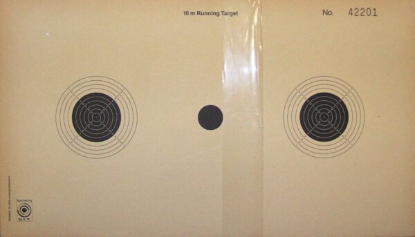 Dianas KROMER, 10 metros, "RUNNING TARGET" BLANCO MOVIL 10 m. uit-0