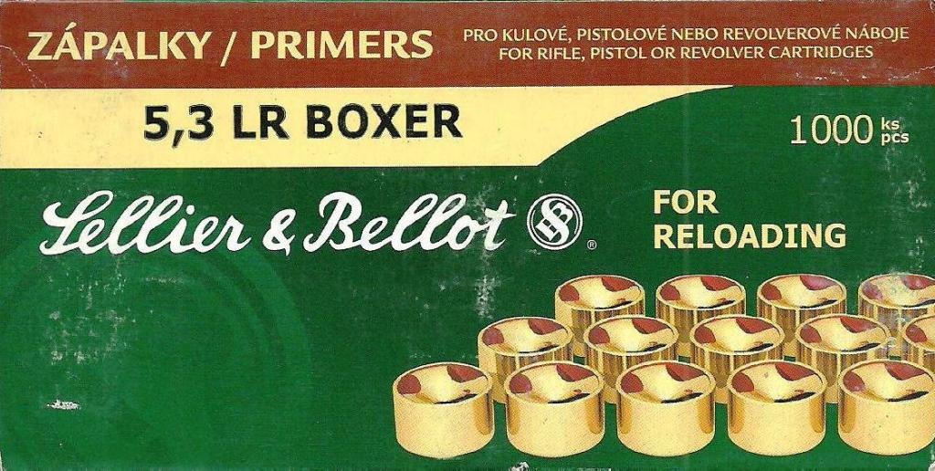 Pistones SELLIER & BELLOT, calibre 5,3 LR Boxer.-0