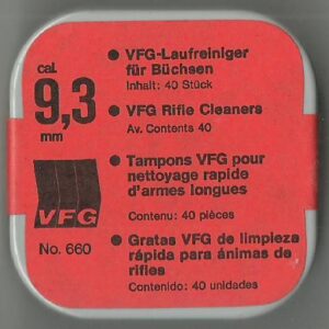 Tampones limpiadores VFG, calibre 9,3, 375-0