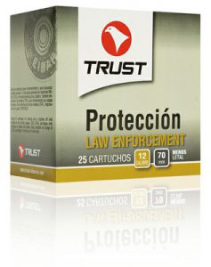 Cartuchos TRUST E., modelo LAW ENFORCEMENT, calibre 12/70/16, 16 postas de goma-0