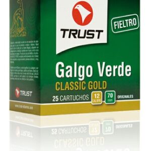 Cartuchos TRUST E., modelo GALGO VERDE, calibre 12/70/16, perdigón del 6 al 10-0