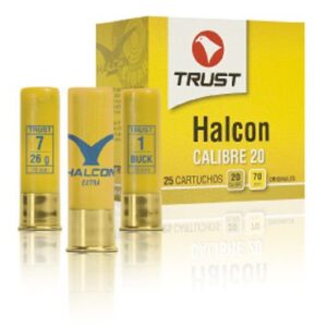 Cartuchos TRUST E., modelo HALCÓN, calibre 20/70/16, perdigón del 6, 7, 8 Y 10-0