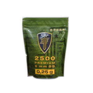 Bolas ELITE FORCE, calibre 6 mm. 0,25 gr., blancas, 2500 u.-0