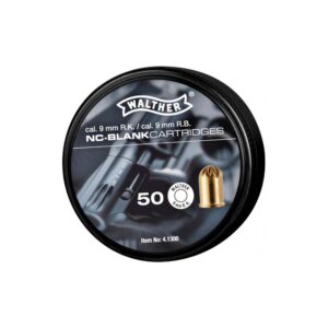 Cartuchos WALTHER, calibre 9 mm. revolver, 50 u.-0