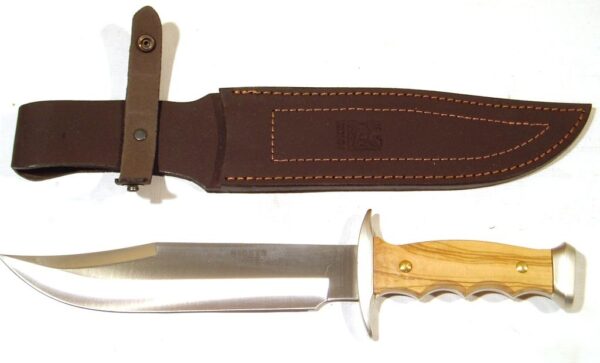 Cuchillo JOKER, modelo BOWIE,mango olivo, 21 centimetros-0