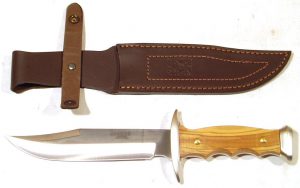 Cuchillo JOKER, modelo BOWIE, mango olivo, 17 centimetros.-0