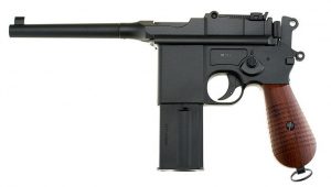 Pistola KWC, modelo 712 BROOMHANDLE, calibre 4,5BB, CO2, Full metal-0