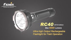 Linterna FENIX, modelo RC40 Edicion 2016, 6000 lumenes, 6 modos, estrobo, sos.-0