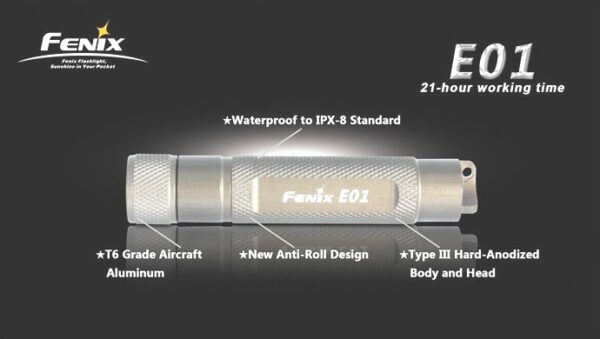 Linterna FENIX, modelo E01N, 13 lumenes-3750