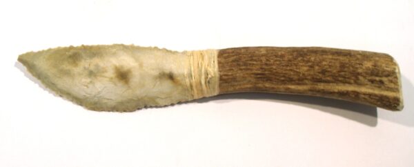 Cuchillo de Silex Bergerac, con mango de Ciervo-4060