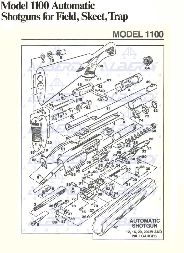 Piezas de recambio para escopetas REMINGTON modelo 1100