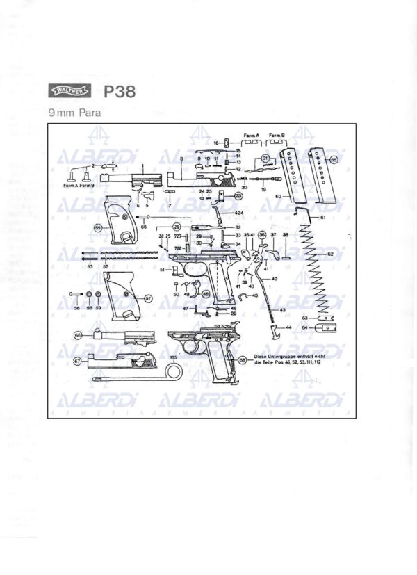 Recambios para pistola WALTHER P38