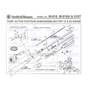 Pizas recambio para escopeta semiautomatica SMITH-WESSON modelo 916A