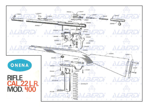 Carabina Onena modelo Piezas de recambio carabina Onena modelo 400400