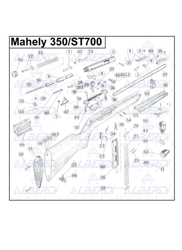 Piezas de recambio Mahely 350/ST700