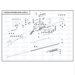 Carabina Browning BPR 22 Despiece agua