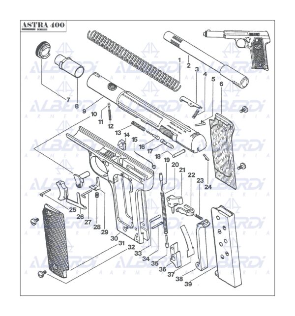 Astra modelo 400 9mm. largo 001 Agua