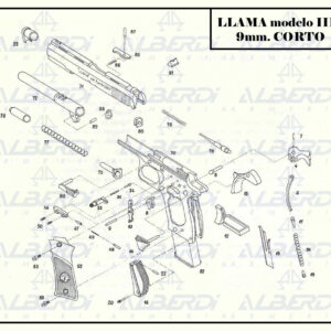 Recambios pistola LLAMA modelo IIIA calibre 9 corto